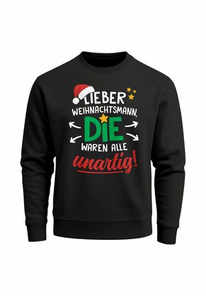 SPRUCH LIEBER WEIHNACHTSMANN DIE WAREN ALLE - Sweatshirt - schwarz