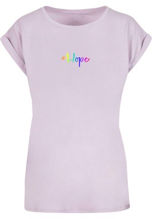 Merchcode, HOPE RAINBOW EXTENDED SHOULDER  - T-Shirt print - lilac