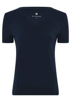 SLIM FIT V NECK - T-shirts basic - navy