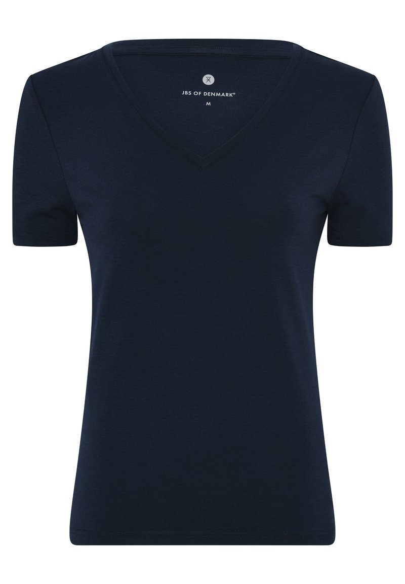 JBS OF DENMARK SLIM FIT V NECK - T-shirts basic - navy