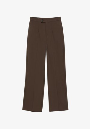 PULL&BEAR, HIGH-WAIST - SMART TROUSERS - Pantalon classique - brown