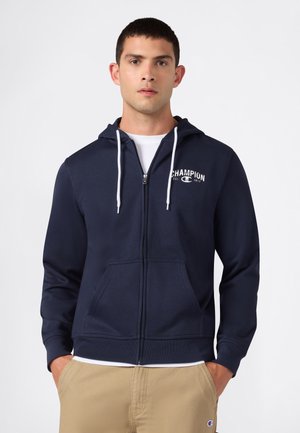 Champion, CHAMPION HOODED FULL ZIP SWEATSHIRT GRAPHIC SHOP - Sweater met rits - dark blue