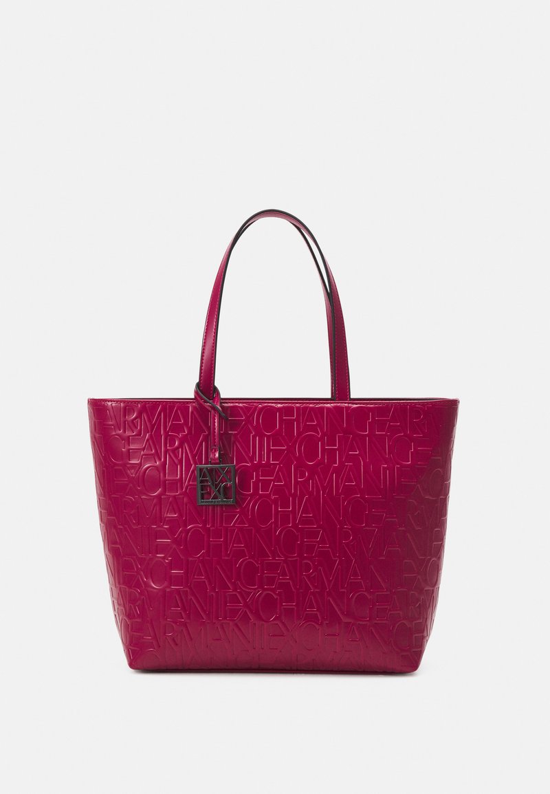 Armani Exchange WOMANS ZIP TOP Shopping Bag bloom blood/rot