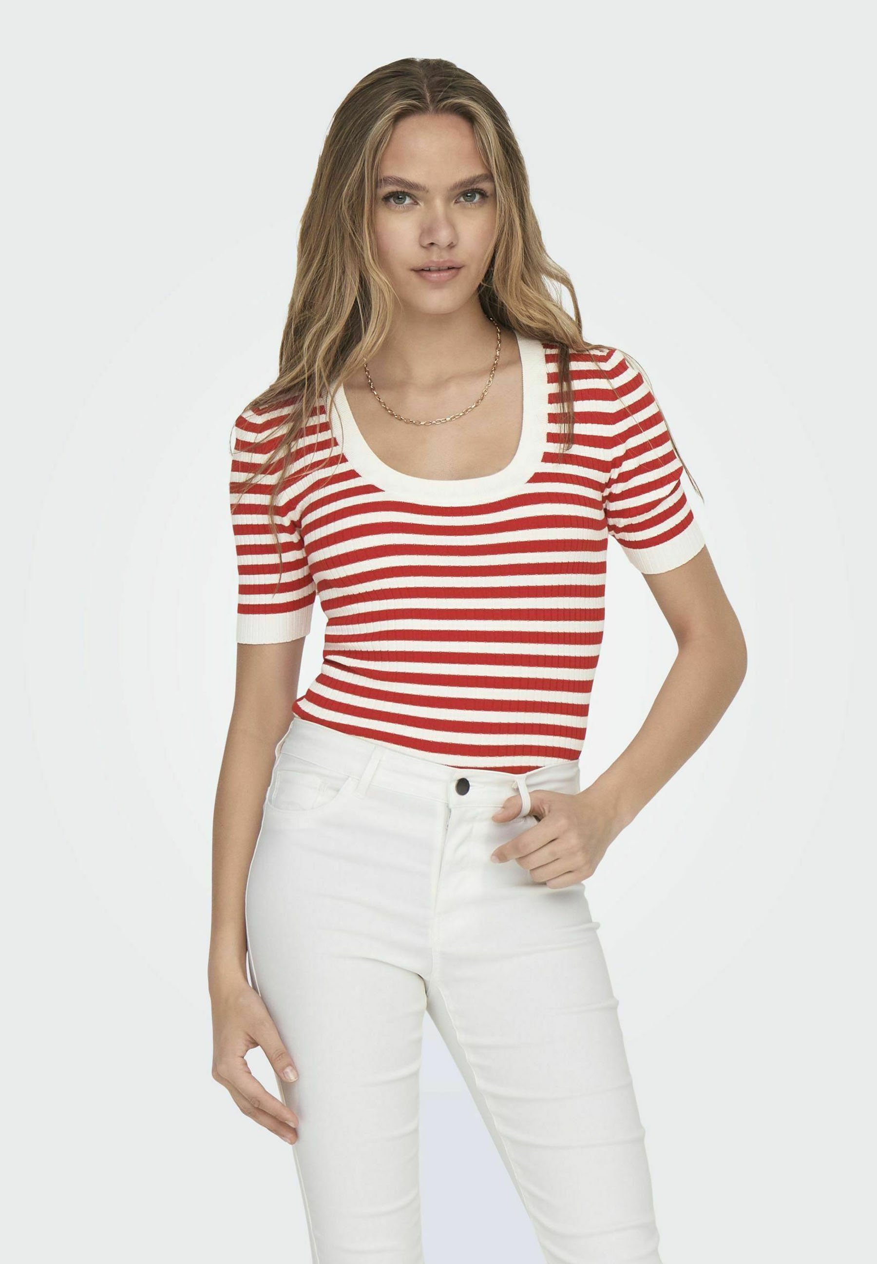 The Dominica Crochet Shirt - Burnt Sienna Stripe – Dandy Del Mar