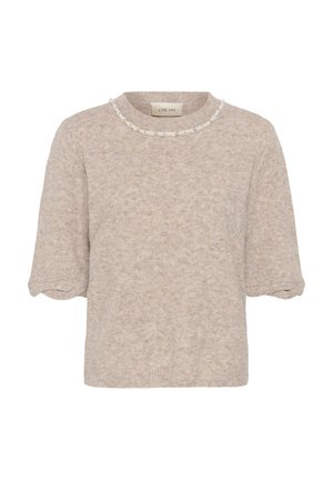 Cream, CRTRUSTY KNIT BLOUSE - T-shirt imprimé - oat melange