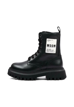 MSGM, STIVALETTI STRINGATI - Veterboots - black