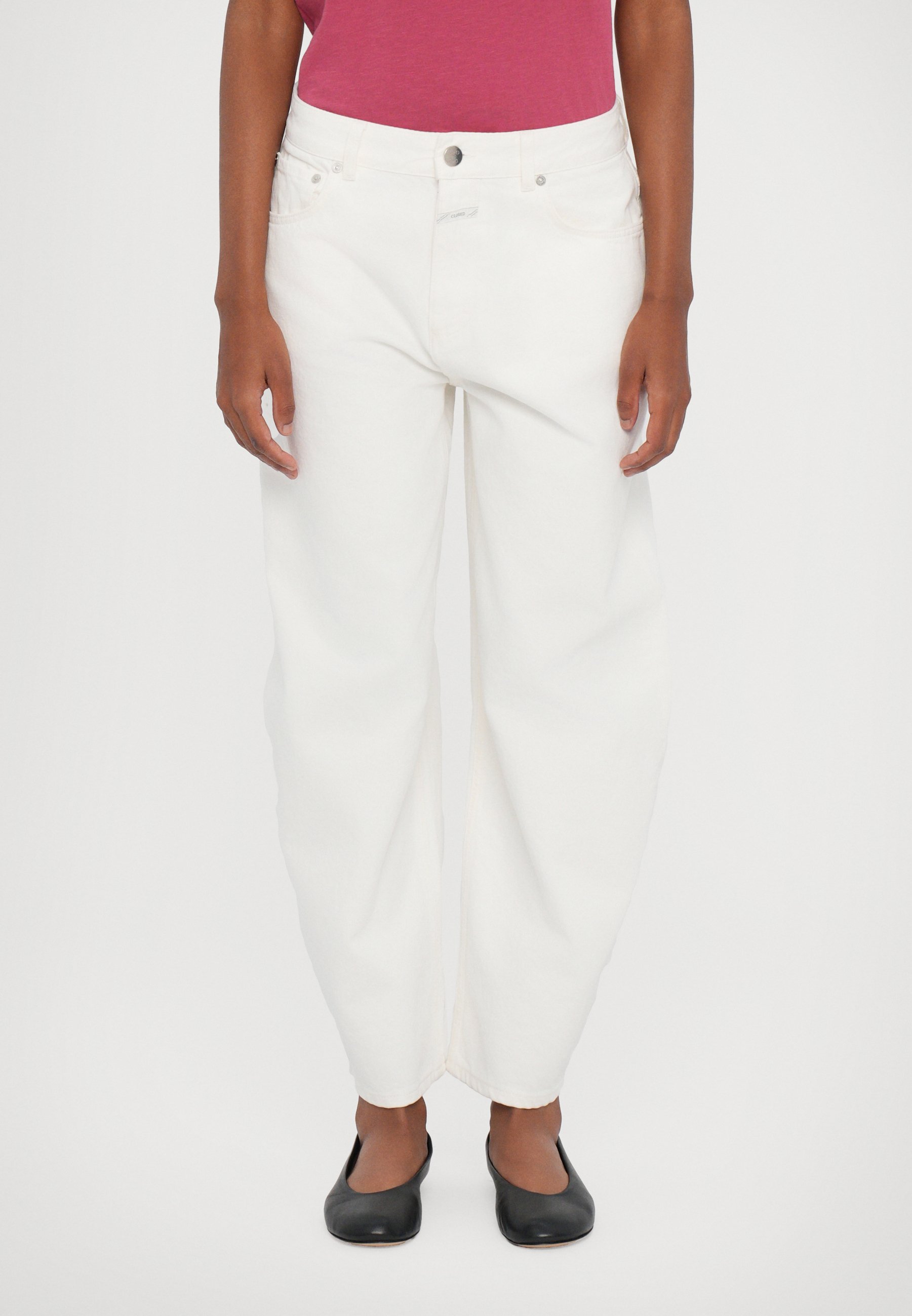 CLOSED JAZZIE - Wide Leg - off white/off-white - Zalando