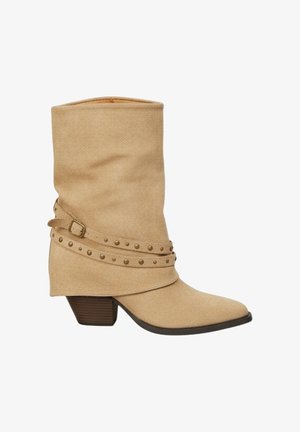 Super Mode, Bottines de cowboy / motard - taupe