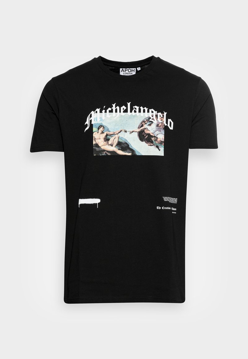 Herren T-Shirts basic | 274 MICHEL ANGELO ARCH T-Shirt print black/schwarz - ZU28955 Herren T-Shirts basic | 274 MICHEL ANGELO ARCH T-Shirt print black/schwarz - ZU28955