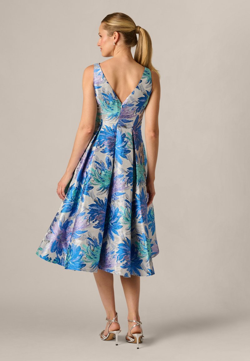 Adrianna Papell TEA LENGTH - Cocktail dress / Party dress - blue multi/blue
