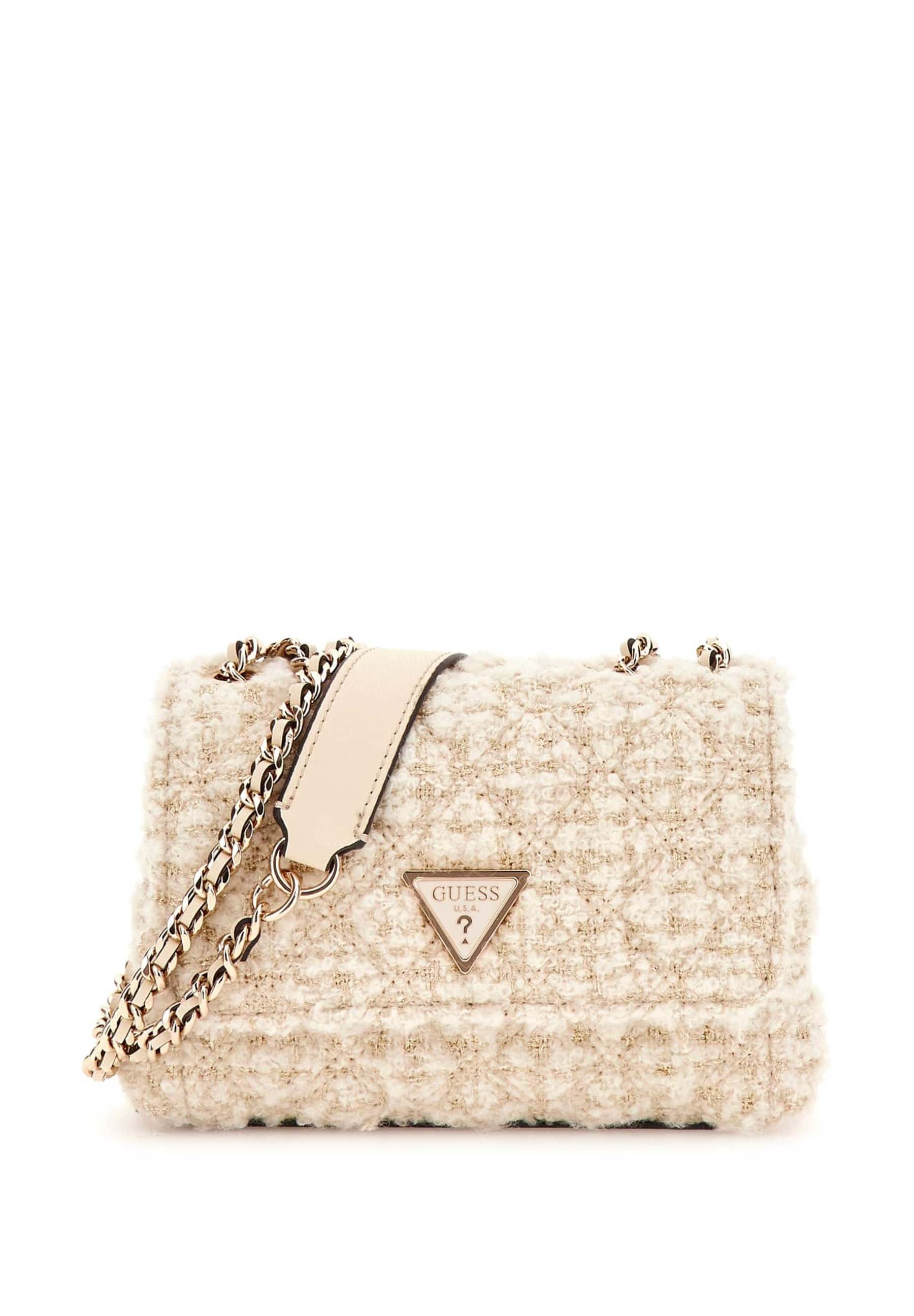 Guess GIULLY MINI COMP CNVRTBL FLP Bolso de mano ivory/crema