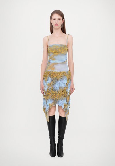 AVAVAV SMOCK DRESS - Vestido de cóctel - blue/yellow