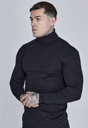 SIKSILK ROLL NECK - Långärmad tröja - black