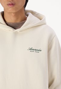 Abercrombie & Fitch SCRIPT LOGO - Felpa con cappuccio - birch