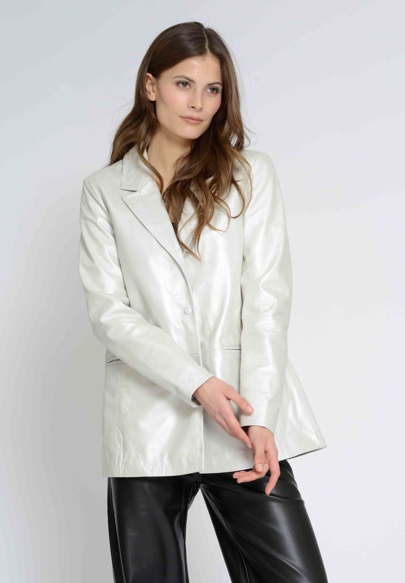 Maze IM METALLIC LOOK - Nahkatakki - white metallic