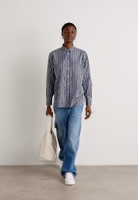 Lacoste UNISEX - Button-down blouse - navy blue/flour/delphinium/france blue