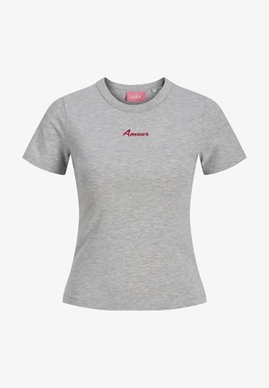 JJXX, JXGIGI VALENTINE TEE - T-shirts basic - light grey melange