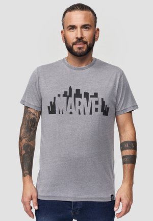 MARVEL CITY  - Marškinėliai su spaudiniu - grey