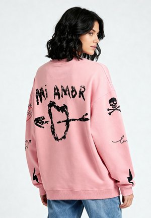 TATTOO MI AMOR EMBROIDERY UNISEX - Sweatshirt - pink
