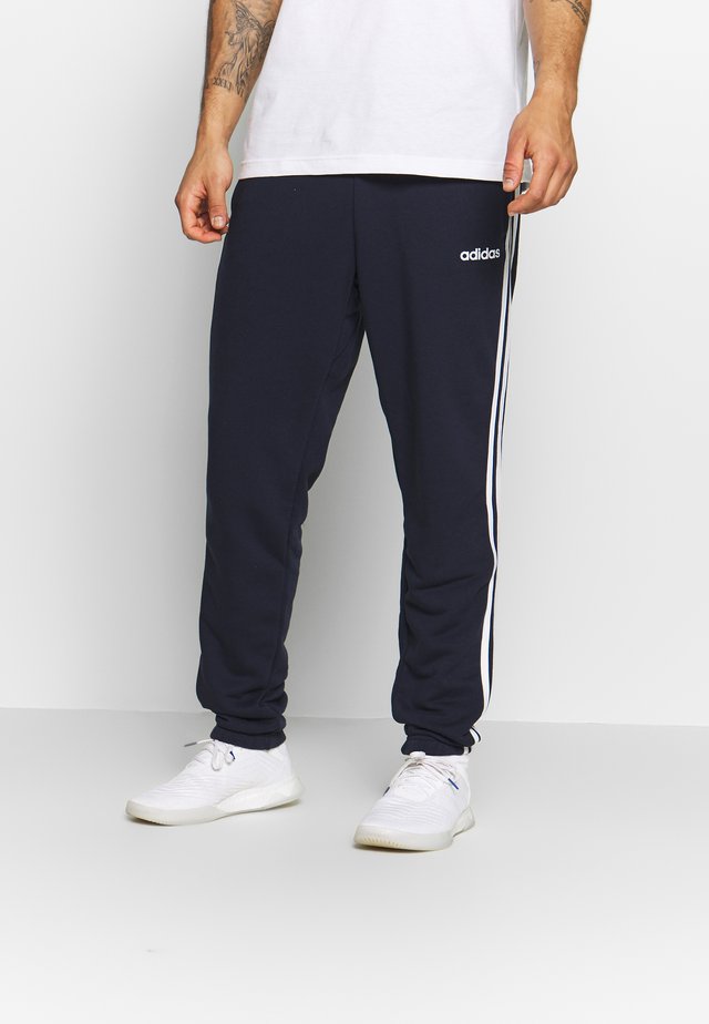 ESSENTIALS 3STRIPES FRENCH TERRY SPORT PANTS - Pantalon de survêtement - navy