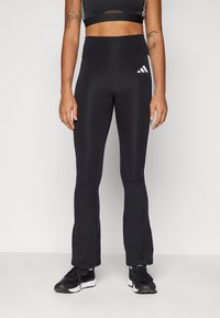adidas Performance - OPTIME ESSENTIALS 3 STRIPES FLARED LEGGINGS - Leggings - black/white Thumbnail Image 1