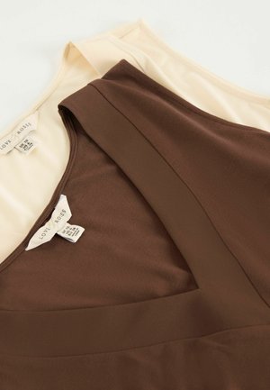 Love & Roses, 2 PACK - Top - x chocolate brown and ecru