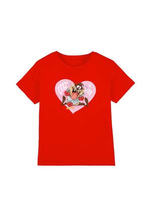 Cotton Soul, LOONEY TUNES VALENTINES DAY TAZ CRAZY IN LOVE UNISEX - Print T-shirt - red