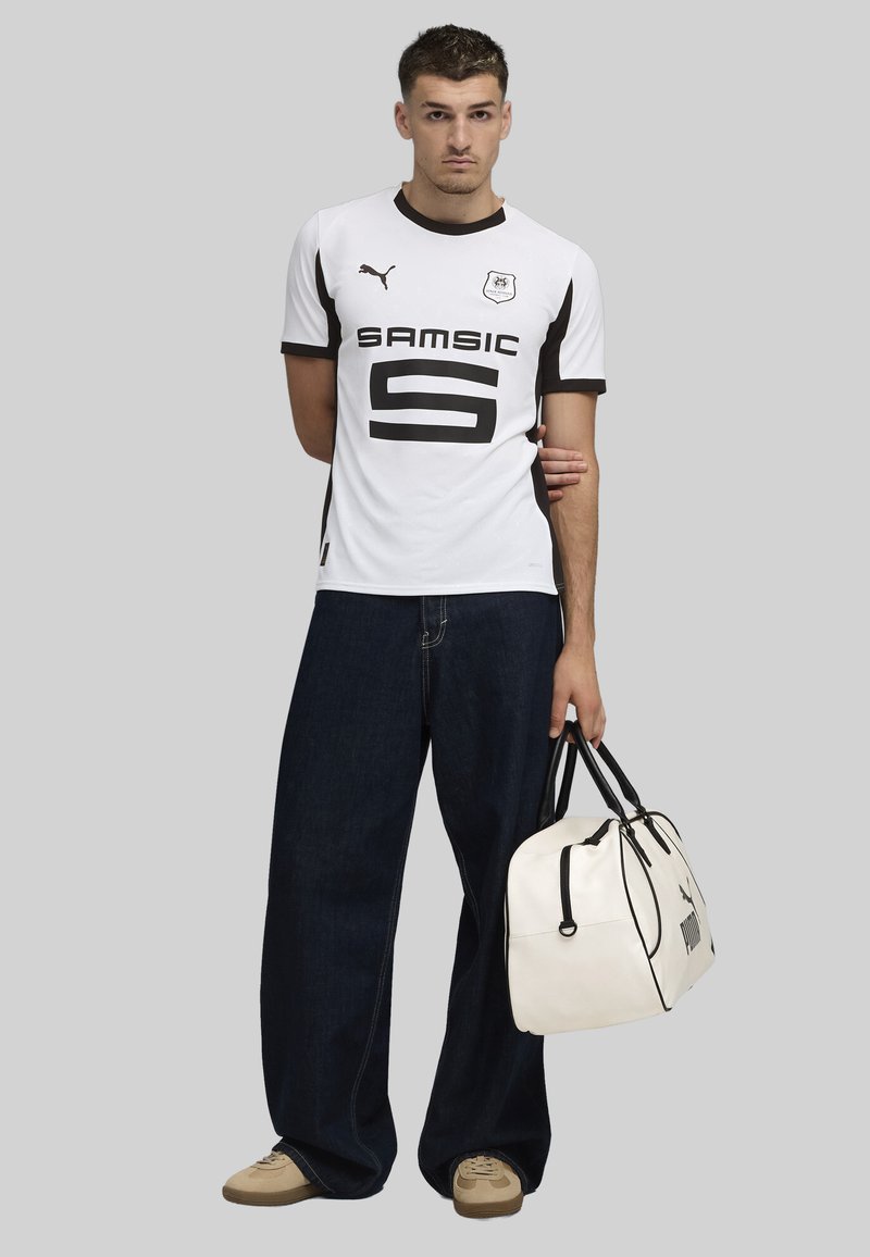 Short Vintage Stade Rennais Uhlsport Années 80, Blanc Et Noir, Taille M