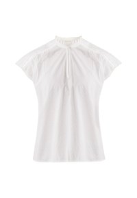 Mexx RUFFLE NECK IN DOBBY - Bluse - off white