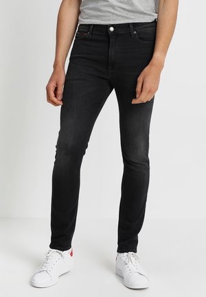 Skinny-Farkut - black denim