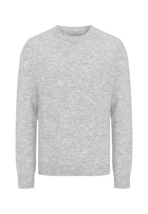 Striktrøje - light grey solid