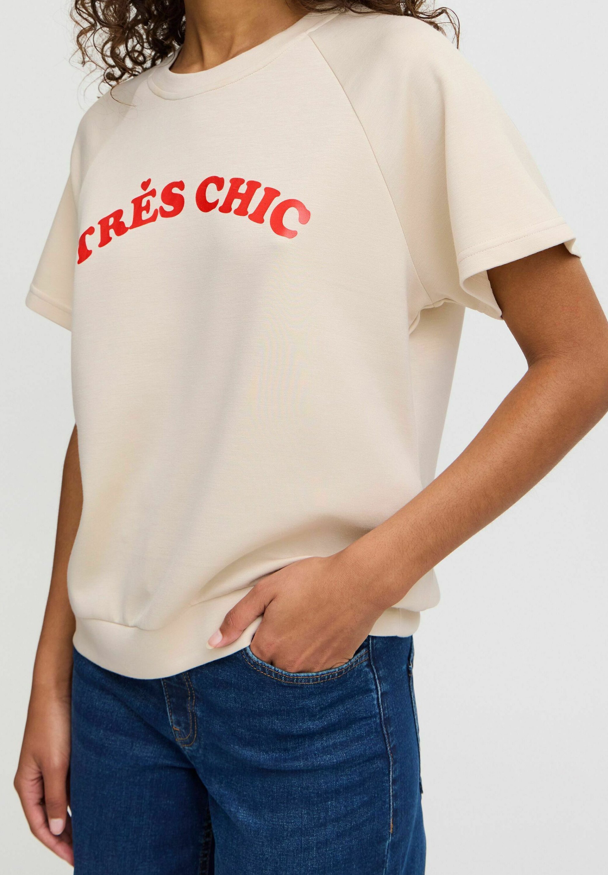 売れ筋商品|||イチ Tシャツ レディース トップス IXSVALA - Print T-shirt - almond milk イチ レディース Tシャツ トップス IXSVALA - Print T-shirt