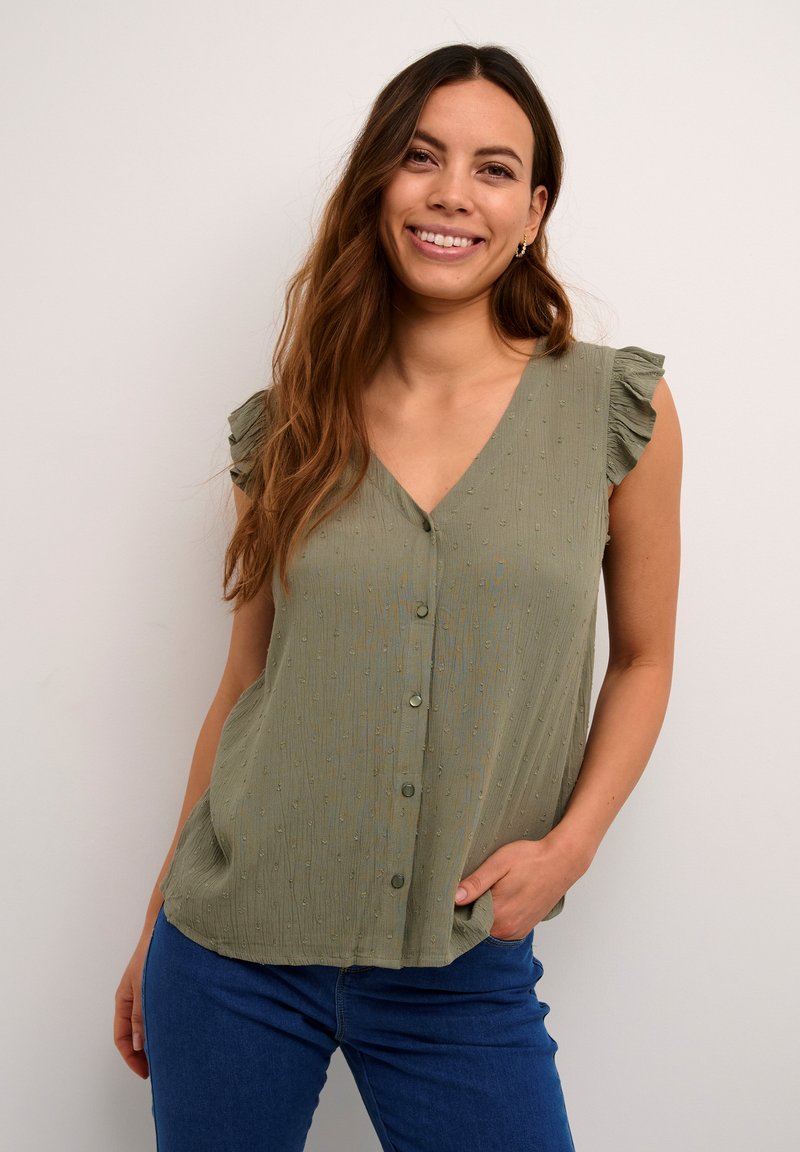 Kaffe RONNA SLEEVELESS - Blusa - vetiver