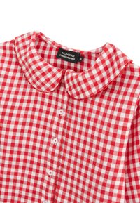 Monoprix MANCHES LONGUES COL CLAUDINE À CARREAUX SET - Pyjama - rouge