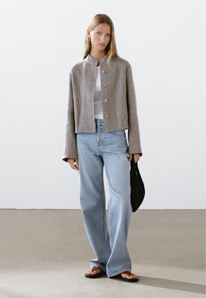 SHORT WITH STAND COLLAR - Allvädersjacka - grey
