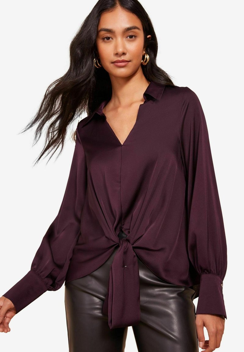 Friends Like These TIE FRONT WITH LONG SLEEVE - Palaidinė - purple
