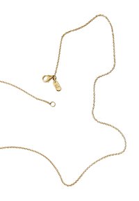 Design Letters HALSKETTE MIT KLEIN INITIAL CHARM GOLD (A-Z) - Halskæder - gold-coloured