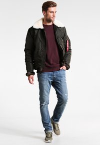 Alpha Industries FIT - Felpa - deep maron
