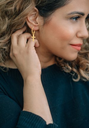 CREOLE DEUS POLIERT - Earrings - goldfarben