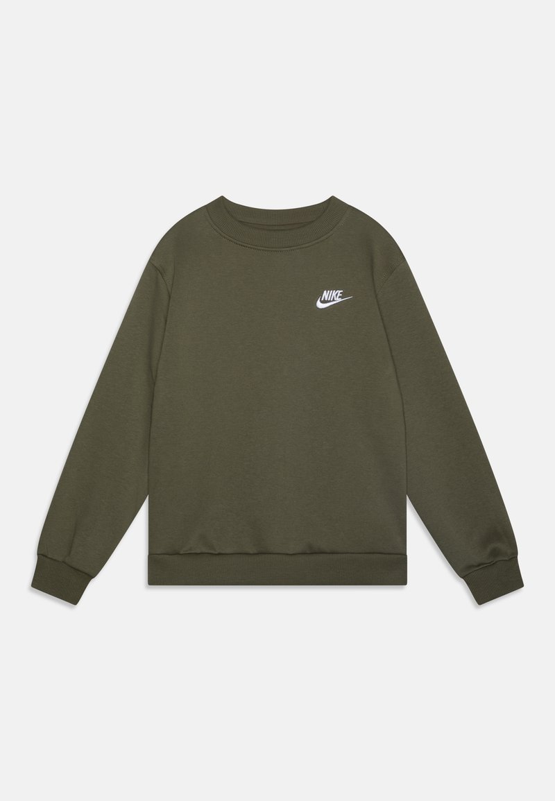 Nike Sportswear CLUB CREW UNISEX - Ikdienas džemperis - medium olive/white