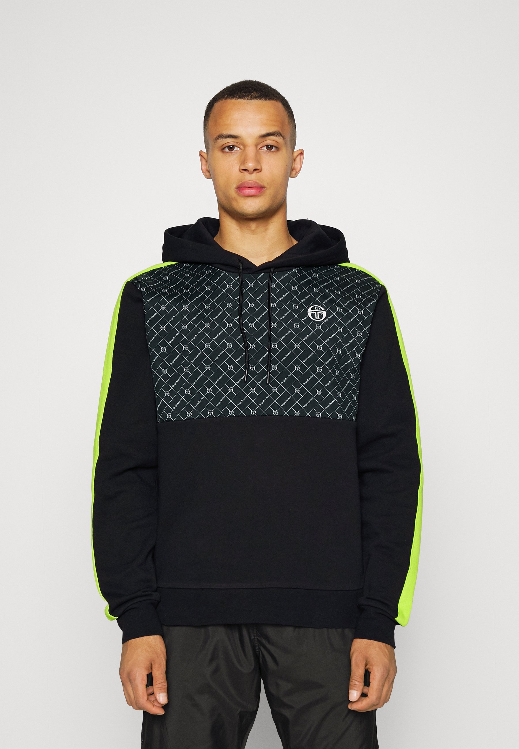Sergio Tacchini REPLICA HOODIE - Sweatshirt - black/lime green/black -  Zalando.de