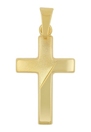 ANHÄNGER KREUZ , 25X12MM - Anhänger - gelbgoldfarben