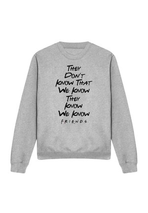 Cotton Soul, THEY DONT KNOW WE KNOW THEY KNOW - Sweatshirt - mottled light grey