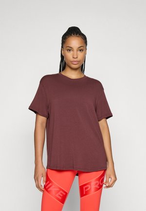 ONE RELAXED TOP - Sports T-shirts - burgundy crush/black