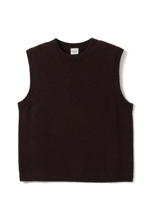 Stefanel, TANK TOP, REGULAR FIT. - Top - dark brown