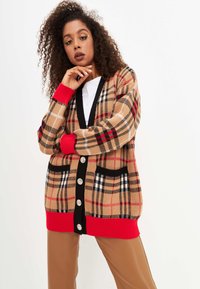 Cesare Gaspari LOOSE - Cardigan - brown\red