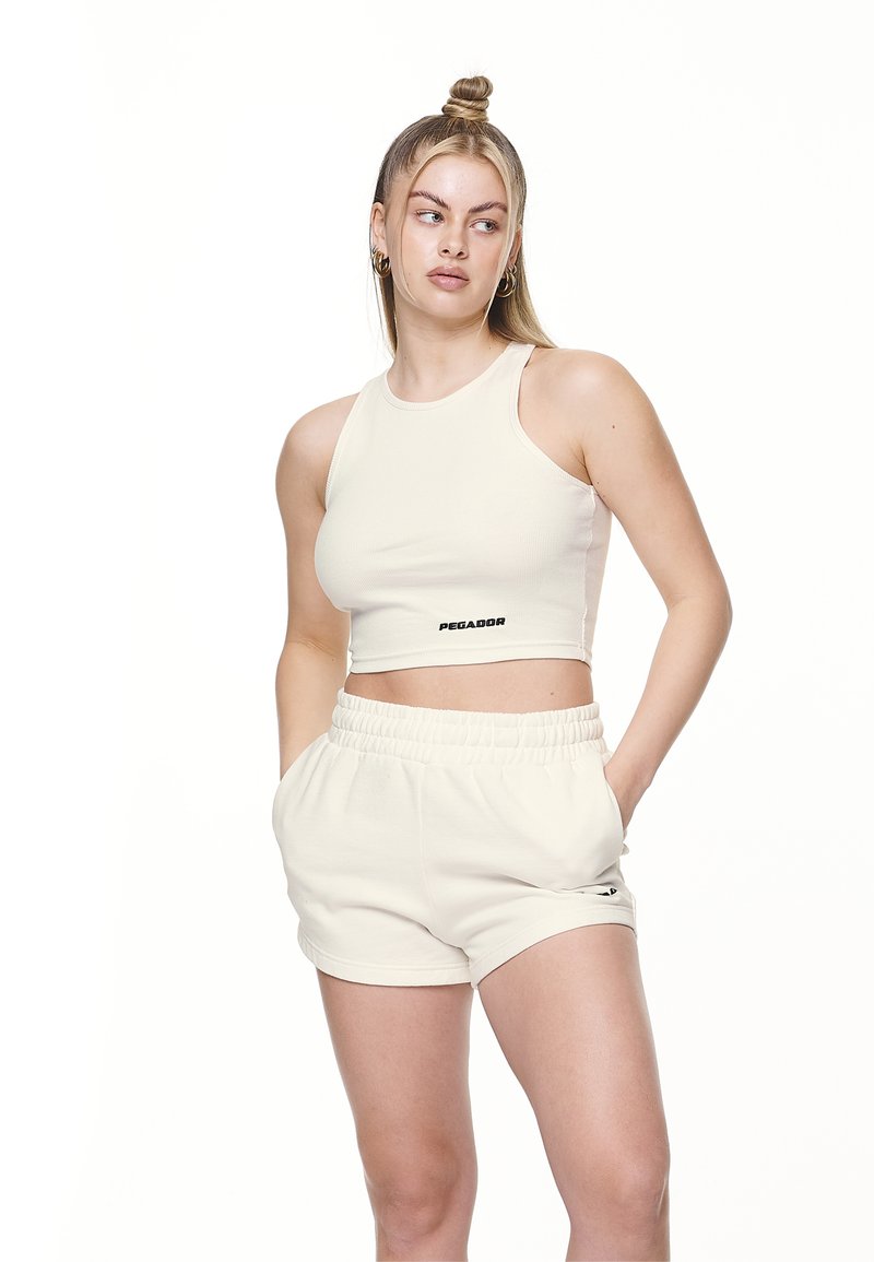 Pegador AYLA CROP - Felső - washed coconut milk/black