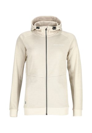 Swedemount TRAINING LOGO ZIP HOOD W II - Fleece jacket - beige melange beige