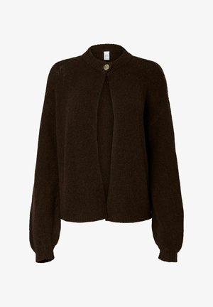 YAS, KNITTED CARDIGAN YASENYA - Chaqueta de punto - coffee bean