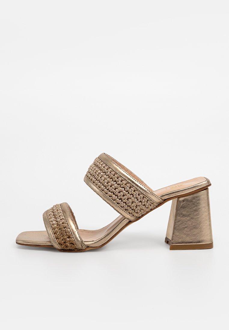 RIANI Muiltjes met hak goudkleurig